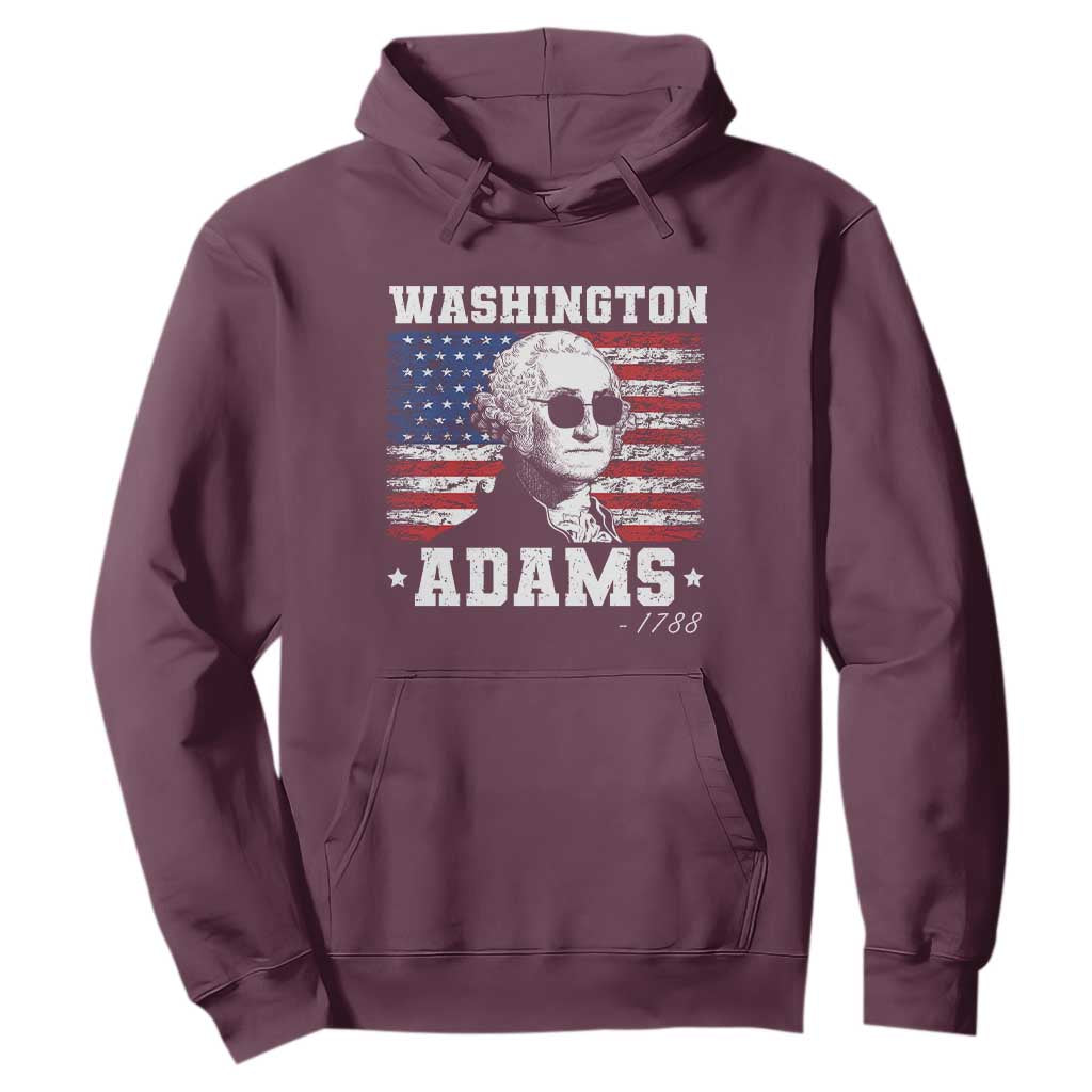 George Washington 1788 Hoodie Funny 4th of July Retro President Campaign USA Flag TS10 Maroon Print Your Wear