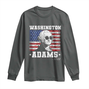 George Washington 1788 Long Sleeve Shirt Funny 4th of July Retro President Campaign USA Flag TS10 Dark Heather Print Your Wear