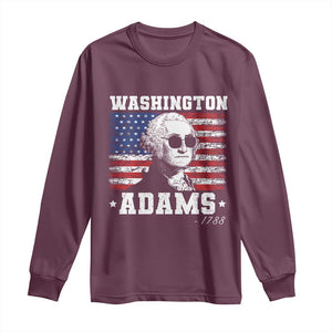 George Washington 1788 Long Sleeve Shirt Funny 4th of July Retro President Campaign USA Flag TS10 Maroon Print Your Wear