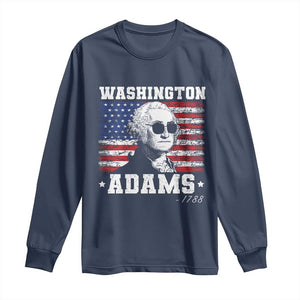 George Washington 1788 Long Sleeve Shirt Funny 4th of July Retro President Campaign USA Flag TS10 Navy Print Your Wear
