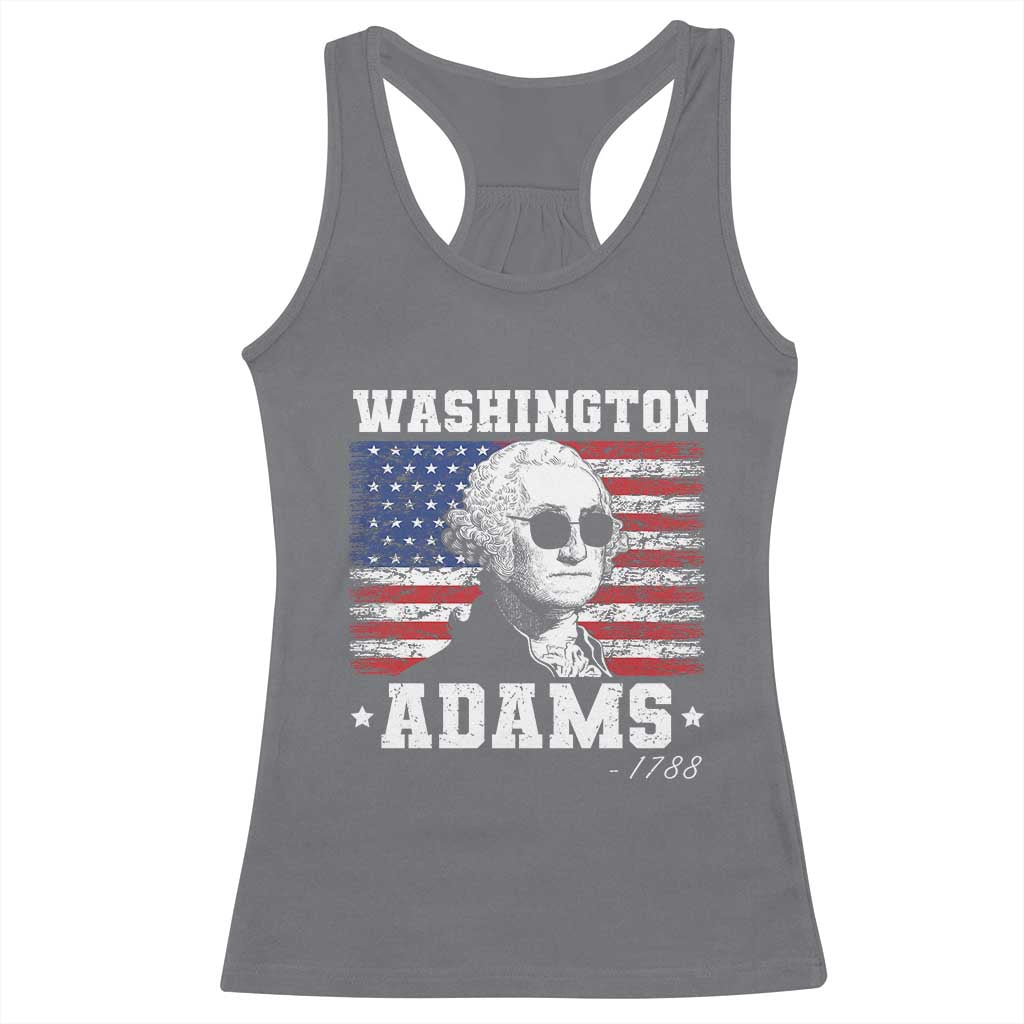 George Washington 1788 Racerback Tank Top Funny 4th of July Retro President Campaign USA Flag TS10 Charcoal Print Your Wear