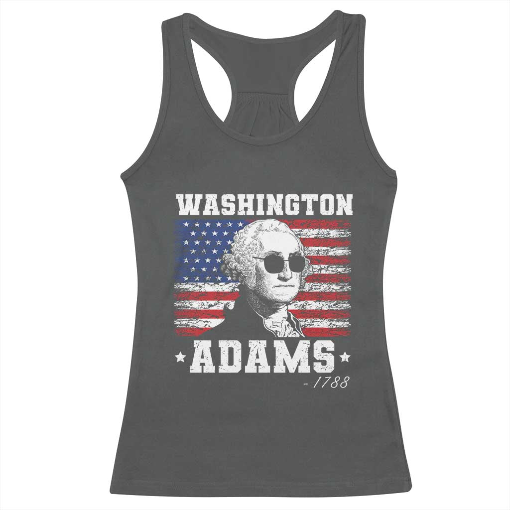 George Washington 1788 Racerback Tank Top Funny 4th of July Retro President Campaign USA Flag TS10 Dark Heather Print Your Wear