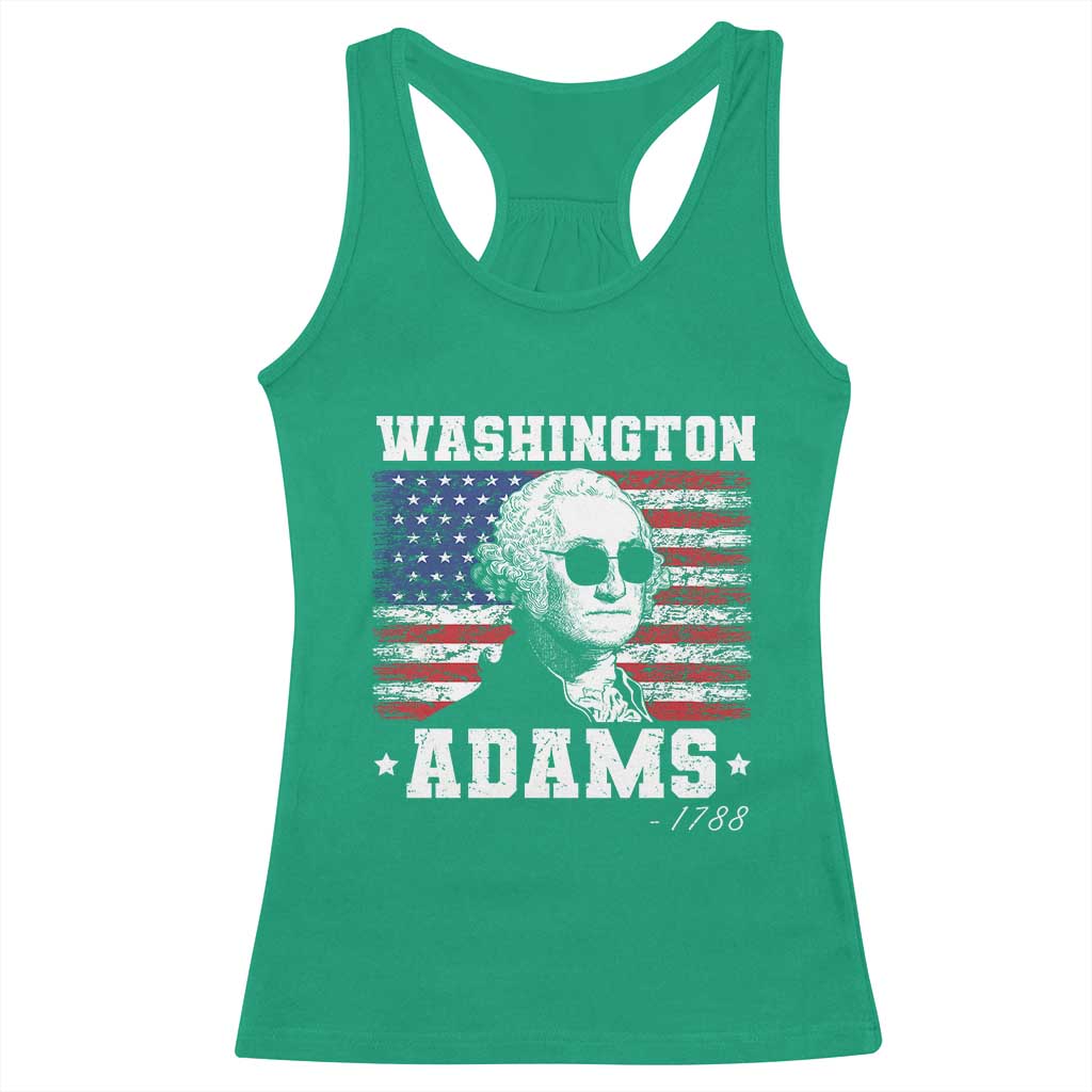 George Washington 1788 Racerback Tank Top Funny 4th of July Retro President Campaign USA Flag TS10 Irish Green Print Your Wear
