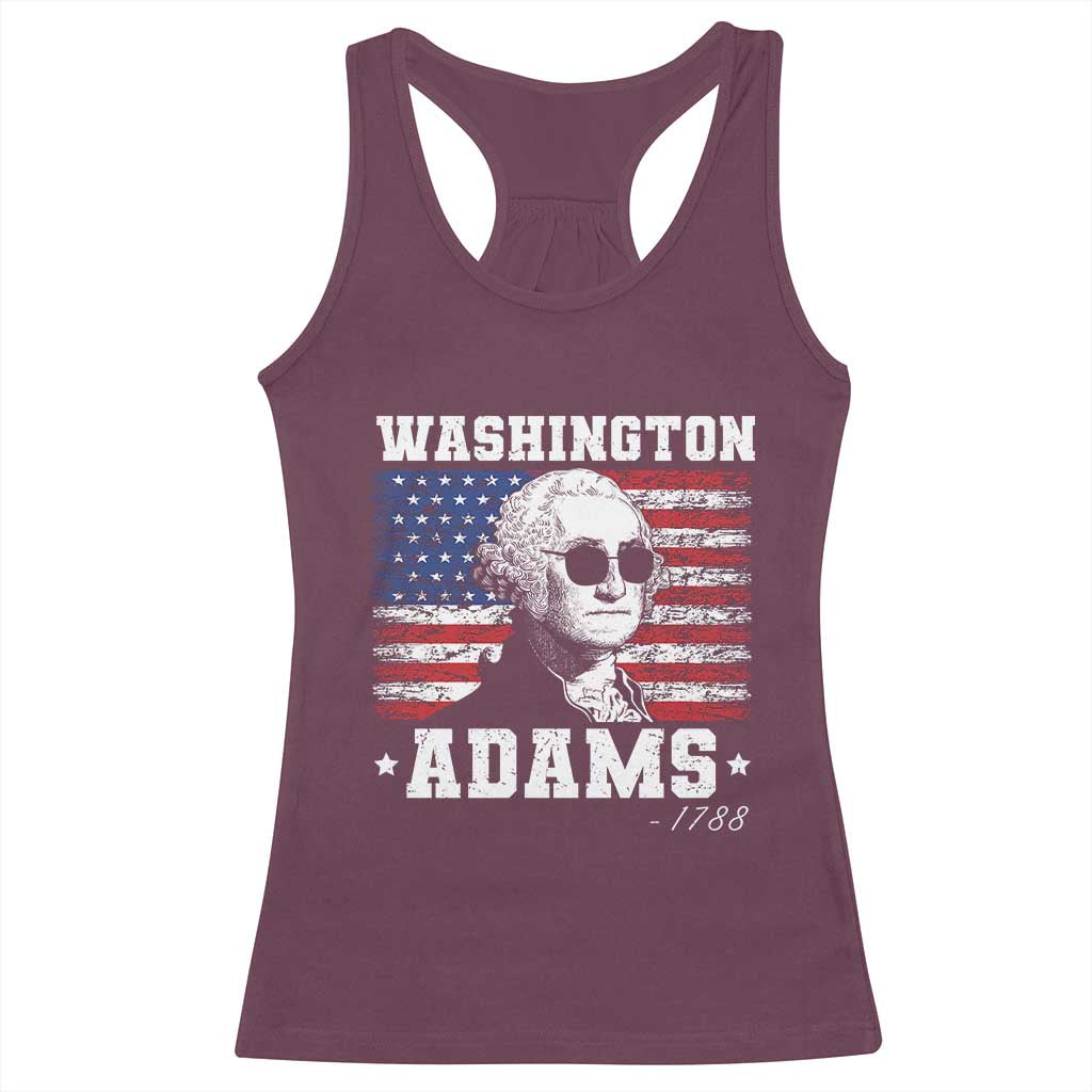 George Washington 1788 Racerback Tank Top Funny 4th of July Retro President Campaign USA Flag TS10 Maroon Print Your Wear