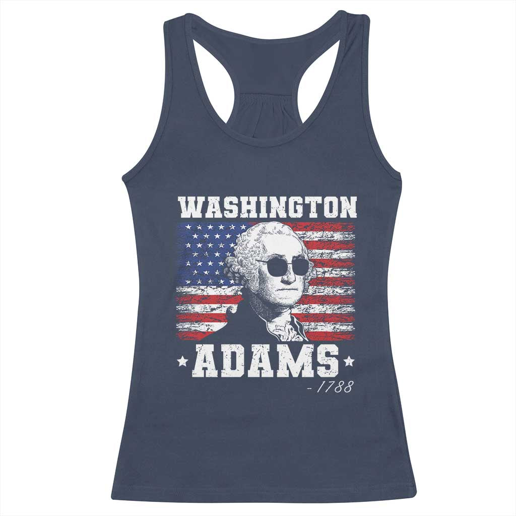 George Washington 1788 Racerback Tank Top Funny 4th of July Retro President Campaign USA Flag TS10 Navy Print Your Wear