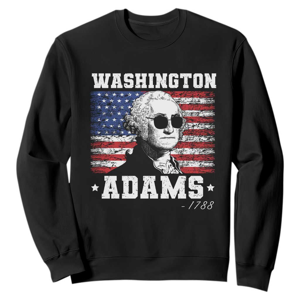 George Washington 1788 Sweatshirt Funny 4th of July Retro President Campaign USA Flag TS10 Black Print Your Wear