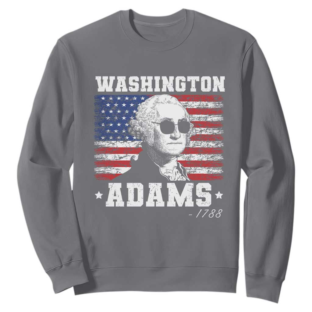 George Washington 1788 Sweatshirt Funny 4th of July Retro President Campaign USA Flag TS10 Charcoal Print Your Wear
