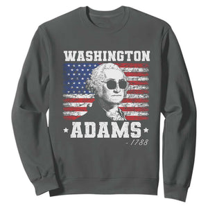 George Washington 1788 Sweatshirt Funny 4th of July Retro President Campaign USA Flag TS10 Dark Heather Print Your Wear