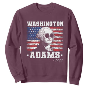 George Washington 1788 Sweatshirt Funny 4th of July Retro President Campaign USA Flag TS10 Maroon Print Your Wear