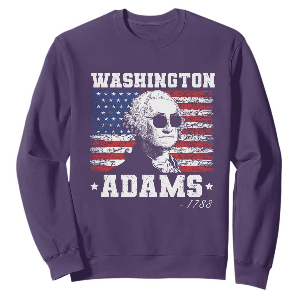 George Washington 1788 Sweatshirt Funny 4th of July Retro President Campaign USA Flag TS10 Purple Print Your Wear