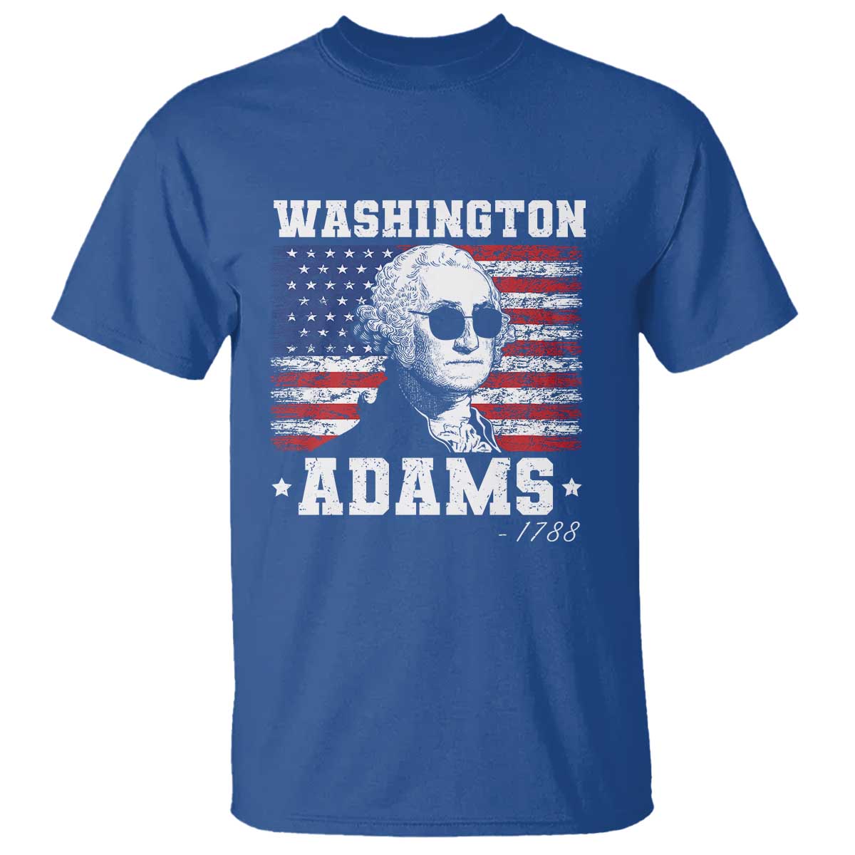 George Washington 1788 T Shirt Funny 4th of July Retro President Campaign USA Flag TS10 Royal Blue Print Your Wear