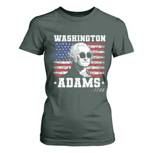 George Washington 1788 T Shirt For Women Funny 4th of July Retro President Campaign USA Flag TS10 Dark Forest Green Print Your Wear