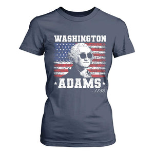 George Washington 1788 T Shirt For Women Funny 4th of July Retro President Campaign USA Flag TS10 Navy Print Your Wear
