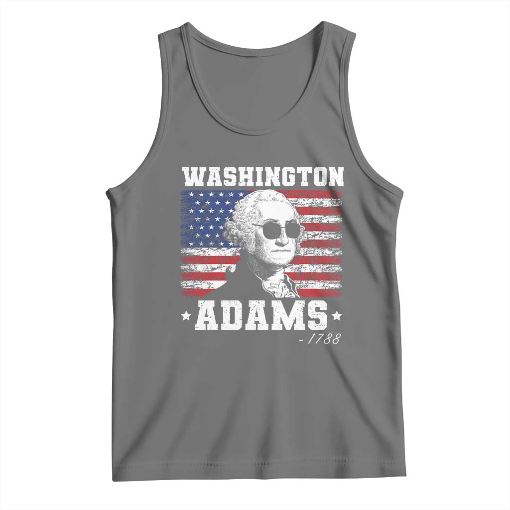 George Washington 1788 Tank Top Funny 4th of July Retro President Campaign USA Flag TS10 Black Heather Print Your Wear