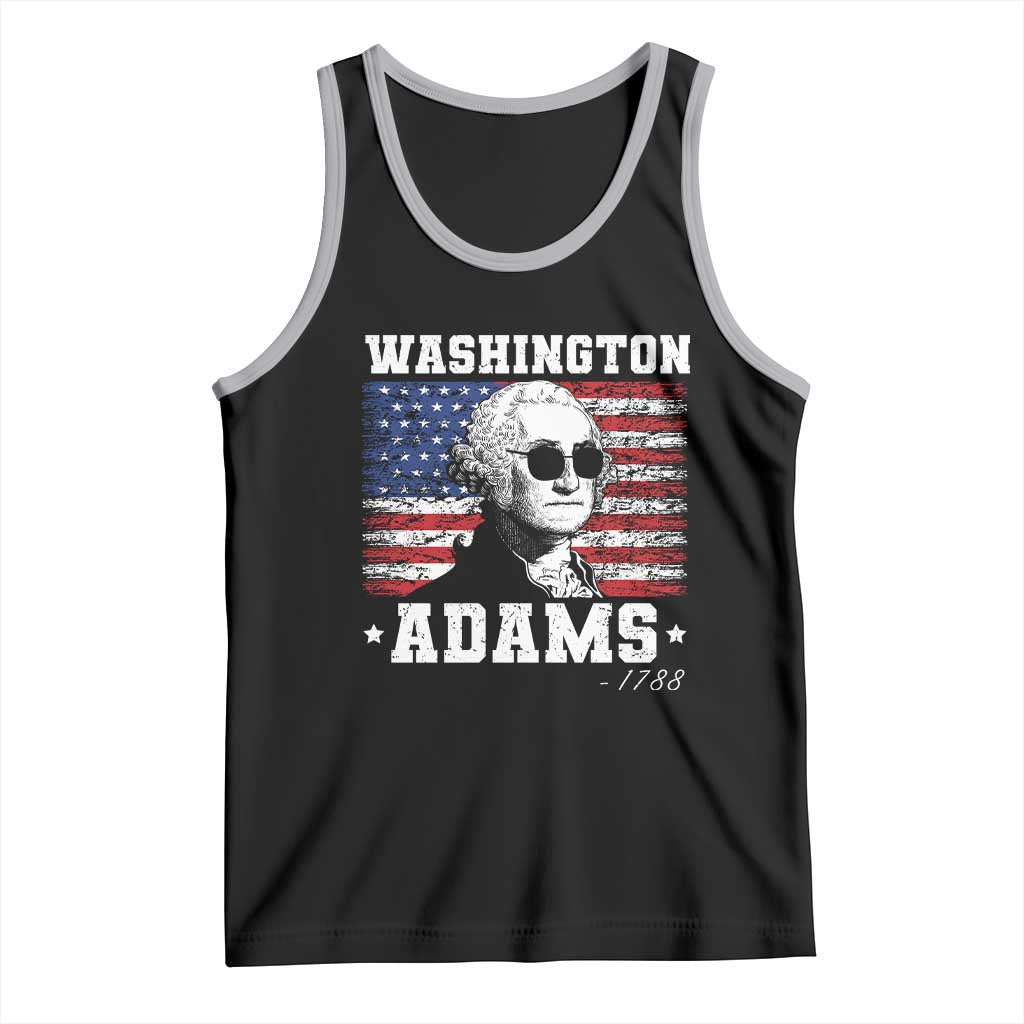 George Washington 1788 Tank Top Funny 4th of July Retro President Campaign USA Flag TS10 Black Athletic Heather Print Your Wear