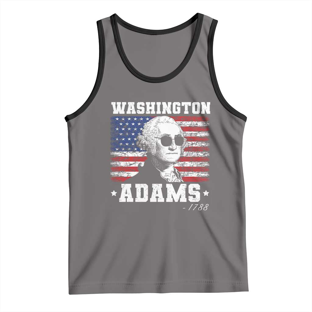 George Washington 1788 Tank Top Funny 4th of July Retro President Campaign USA Flag TS10 Deep Heather Black Print Your Wear