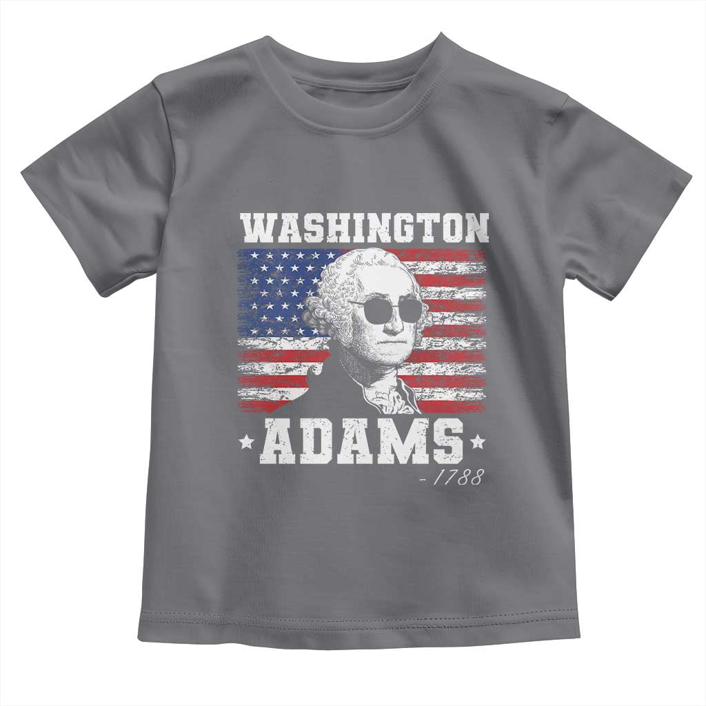 George Washington 1788 Toddler T Shirt Funny 4th of July Retro President Campaign USA Flag TS10 Charcoal Print Your Wear