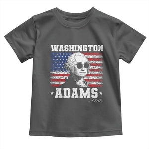 George Washington 1788 Toddler T Shirt Funny 4th of July Retro President Campaign USA Flag TS10 Dark Heather Print Your Wear