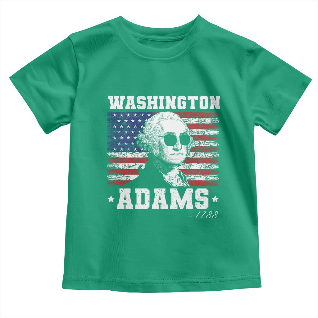 George Washington 1788 Toddler T Shirt Funny 4th of July Retro President Campaign USA Flag TS10 Irish Green Print Your Wear