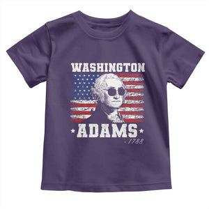 George Washington 1788 Toddler T Shirt Funny 4th of July Retro President Campaign USA Flag TS10 Purple Print Your Wear
