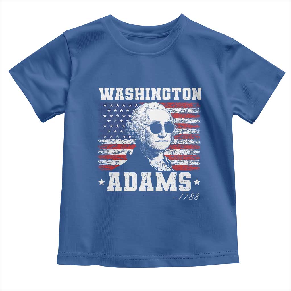 George Washington 1788 Toddler T Shirt Funny 4th of July Retro President Campaign USA Flag TS10 Royal Blue Print Your Wear