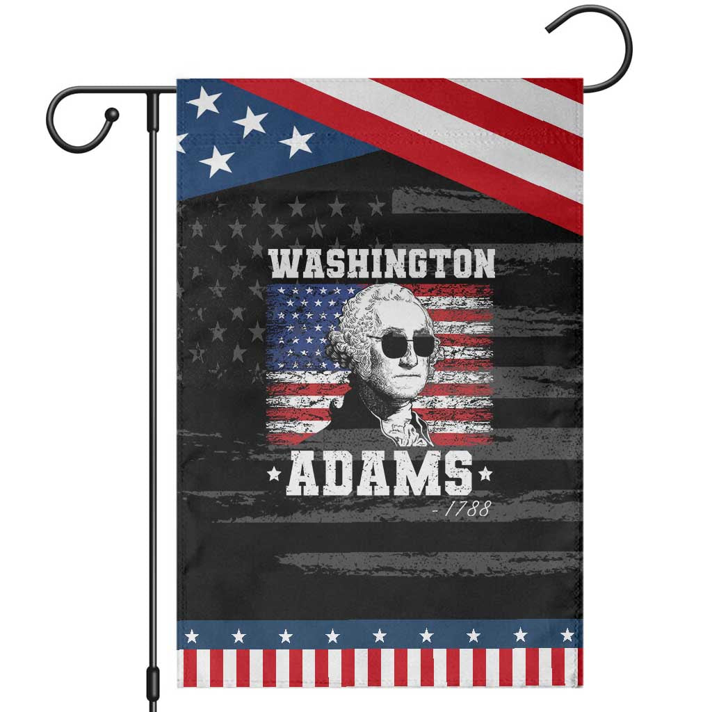 George Washington 1788 Garden Flag Funny 4th of July Retro President Campaign USA Flag TS10 Distressed Black Blue Print Your Wear