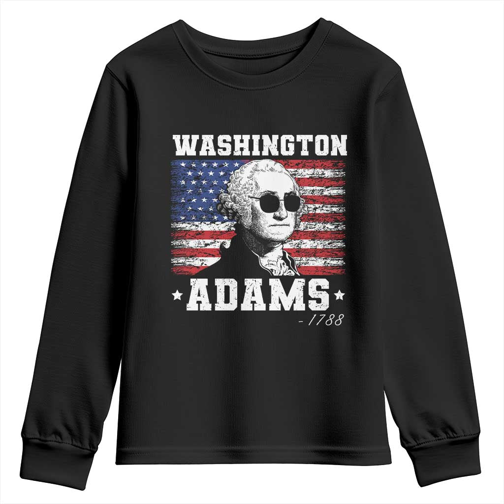 George Washington 1788 Youth Sweatshirt Funny 4th of July Retro President Campaign USA Flag TS10 Black Print Your Wear