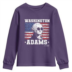 George Washington 1788 Youth Sweatshirt Funny 4th of July Retro President Campaign USA Flag TS10 Purple Print Your Wear