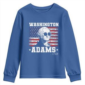 George Washington 1788 Youth Sweatshirt Funny 4th of July Retro President Campaign USA Flag TS10 Royal Blue Print Your Wear