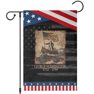 Vintage George Washington Garden Flag 4th Of July Patriotic Gift TS10 Distressed Black Blue Print Your Wear