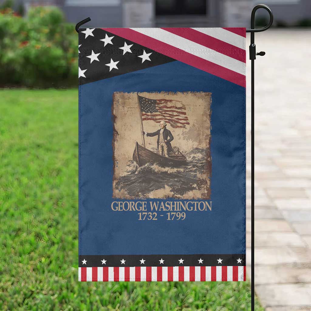 Vintage George Washington Garden Flag 4th Of July Patriotic Gift TS10 Classic Blue Black Print Your Wear