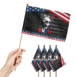 4th of July George Washington Bruh Patriotic Handheld Flag TS10 Print Your Wear