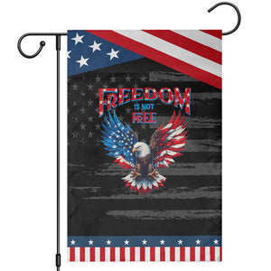 American Flag Bald Eagle Garden Flag Patriotic Eagle 4th of July Freedom Is Not Free TS10 Distressed Black Blue Print Your Wear