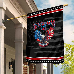 American Flag Bald Eagle Garden Flag Patriotic Eagle 4th of July Freedom Is Not Free TS10 Distressed Black Red Print Your Wear