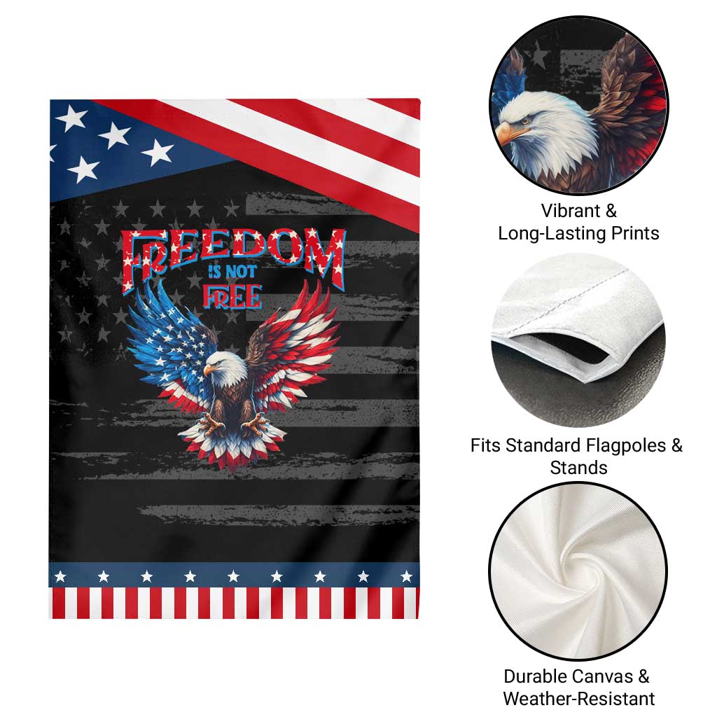 American Flag Bald Eagle Garden Flag Patriotic Eagle 4th of July Freedom Is Not Free TS10 Print Your Wear