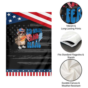 Funny Raccoon 4th of July Garden Flag Red White and Feral Patriotic TS10 Print Your Wear