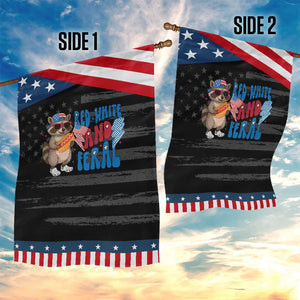 Funny Raccoon 4th of July Garden Flag Red White and Feral Patriotic TS10 Print Your Wear