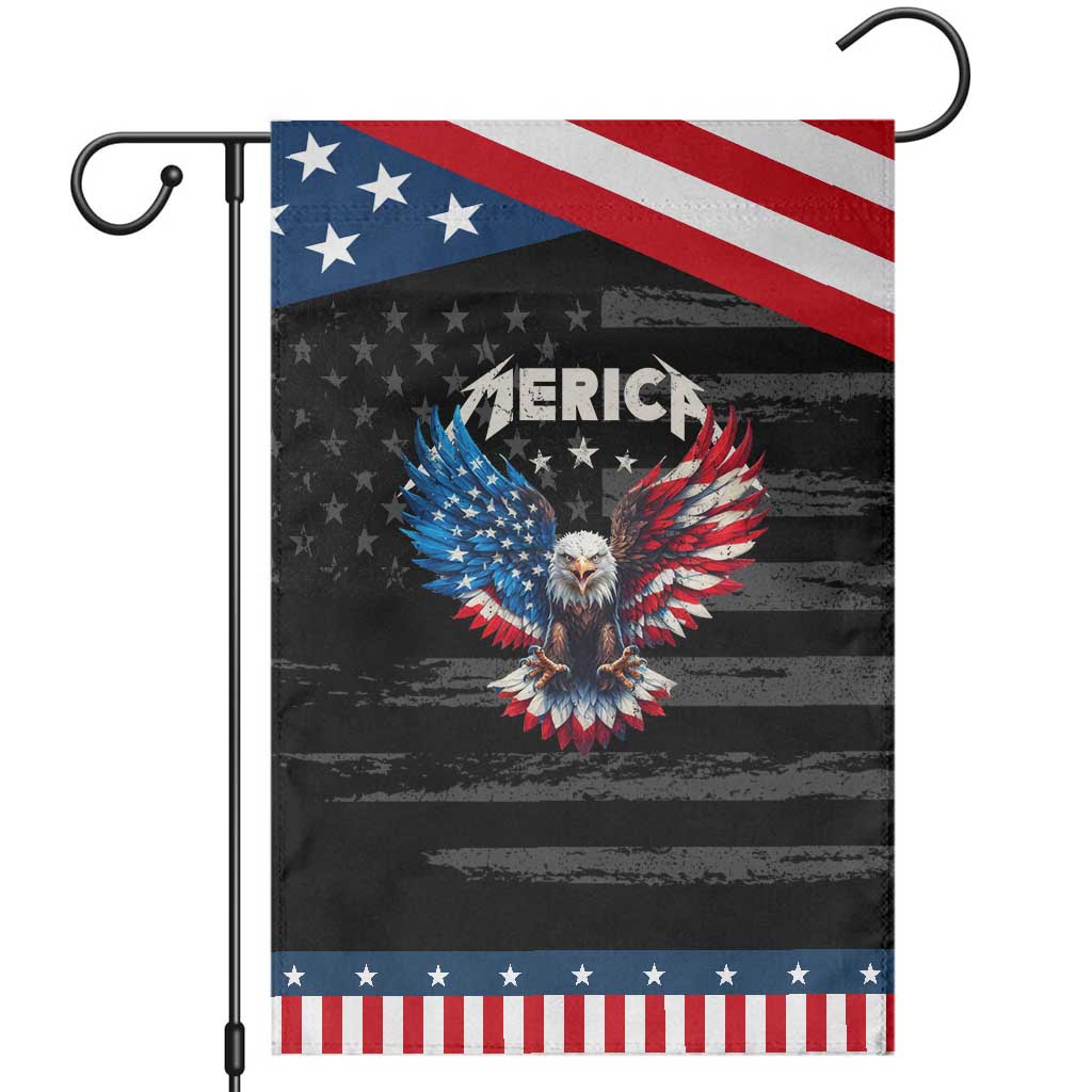 Bald Eagle Merica Garden Flag USA American Flag Patriotic 4th of July TS10 Distressed Black Blue Print Your Wear