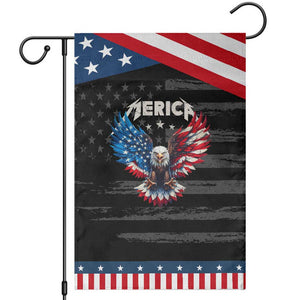 Bald Eagle Merica Garden Flag USA American Flag Patriotic 4th of July TS10 Distressed Black Blue Print Your Wear
