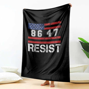 8647 Resist Throw Blanket Retro Social Justice American Flag TS10 Print Your Wear