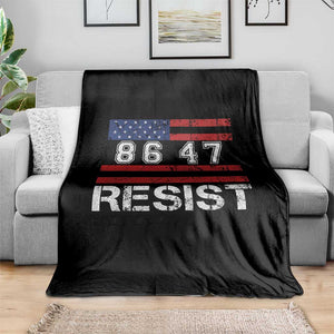 8647 Resist Throw Blanket Retro Social Justice American Flag TS10 Print Your Wear