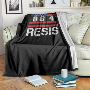 8647 Resist Throw Blanket Retro Social Justice American Flag TS10 Print Your Wear