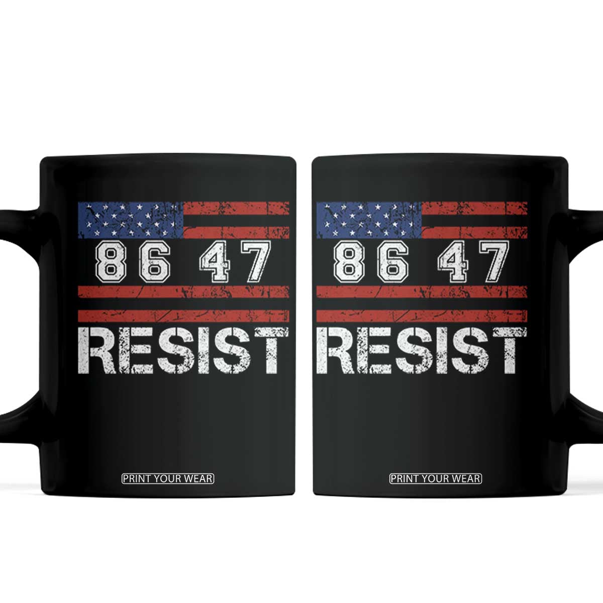 8647 Resist Coffee Mug Retro Social Justice American Flag TS10 Black Print Your Wear