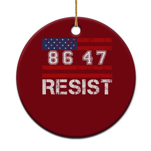 8647 Resist Ceramic Ornament Retro Social Justice American Flag TS10 1pc Red Print Your Wear