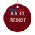 8647 Resist Ceramic Ornament Retro Social Justice American Flag - Print Your Wear