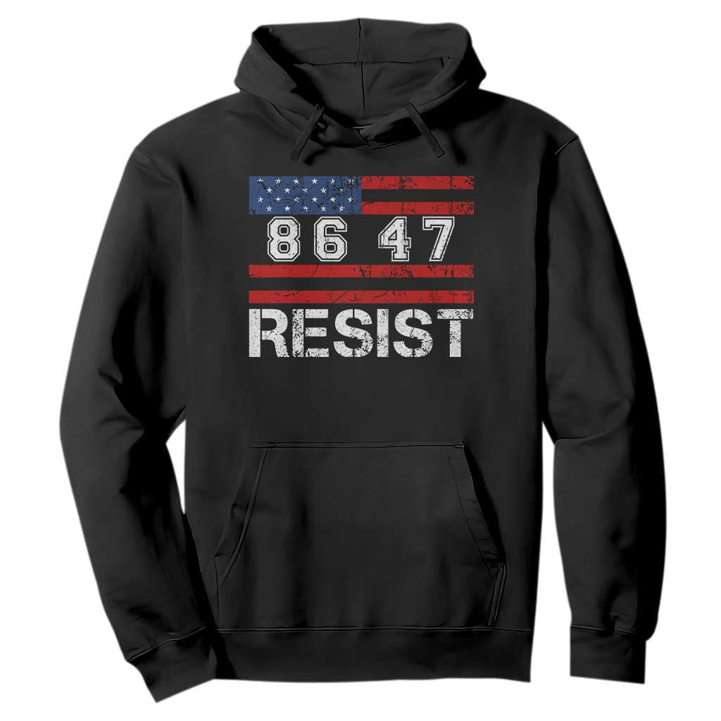 8647 Resist Hoodie Retro Social Justice American Flag TS10 Black Print Your Wear