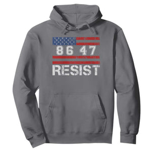 8647 Resist Hoodie Retro Social Justice American Flag TS10 Charcoal Print Your Wear