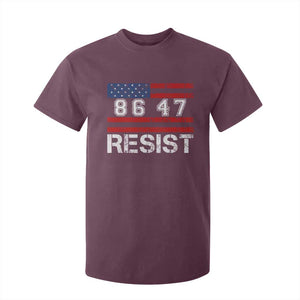 8647 Resist T Shirt For Kid Retro Social Justice American Flag TS10 Maroon Print Your Wear