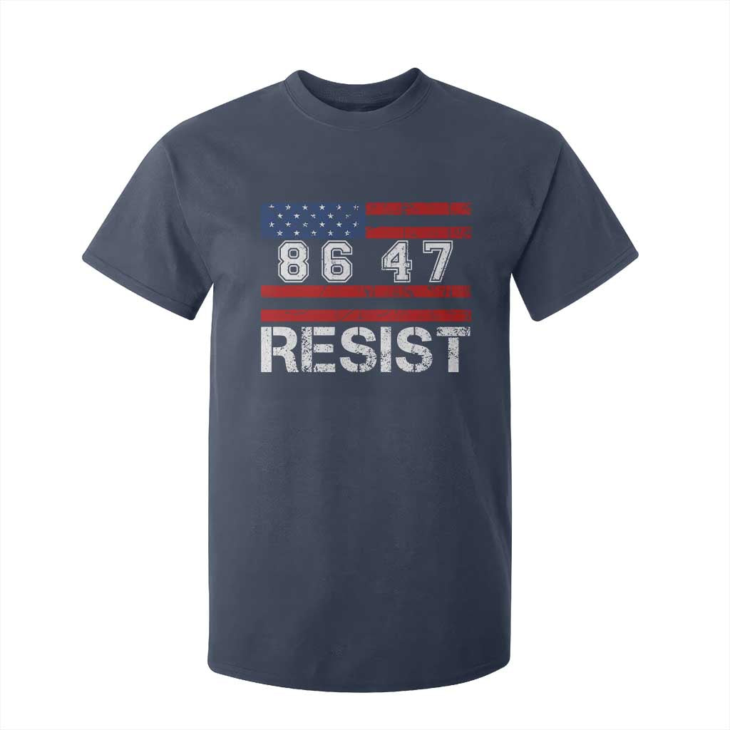 8647 Resist T Shirt For Kid Retro Social Justice American Flag TS10 Navy Print Your Wear