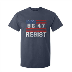 8647 Resist T Shirt For Kid Retro Social Justice American Flag TS10 Navy Print Your Wear